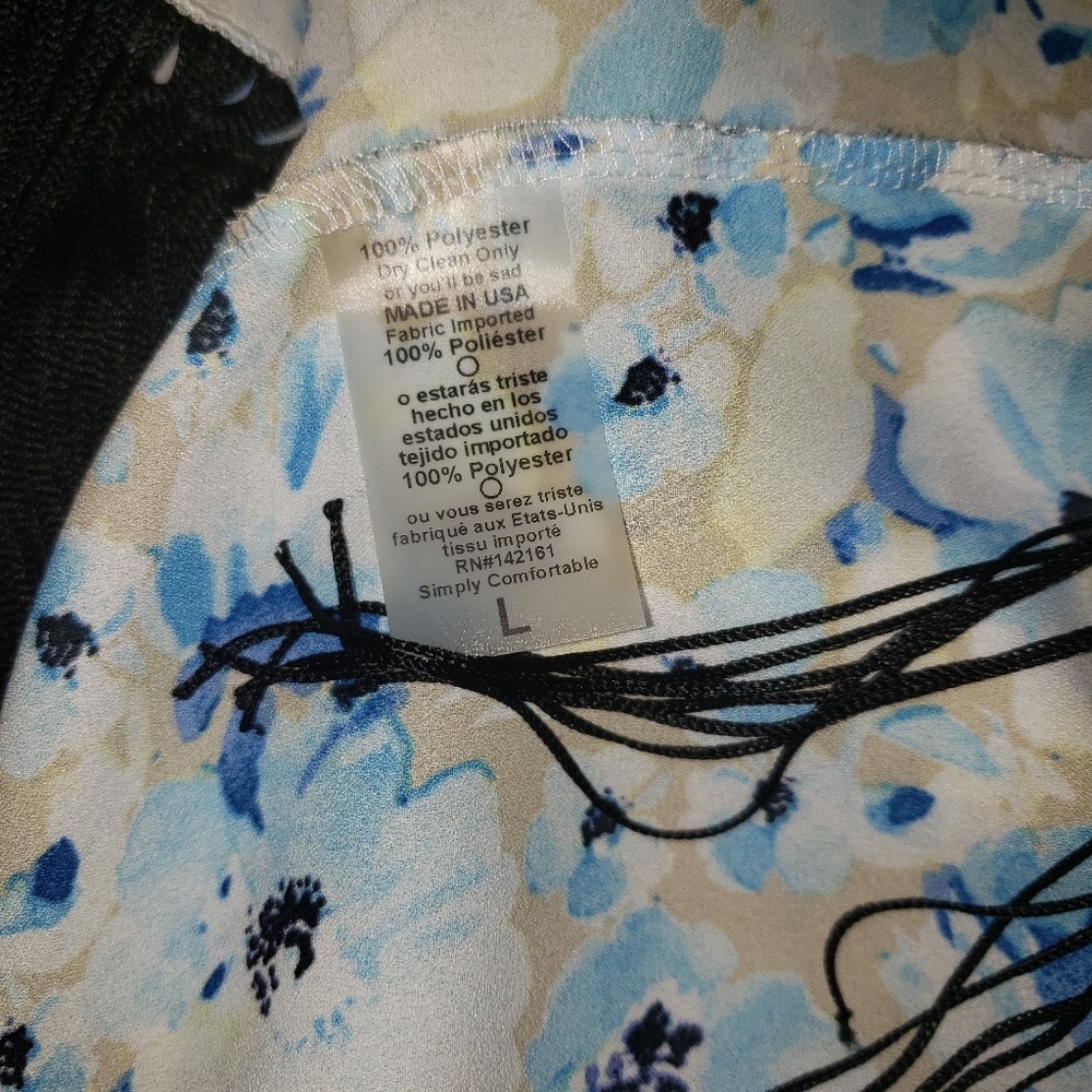 Lularoe L white floral monroe open cardigan cover - Picture 6 of 8